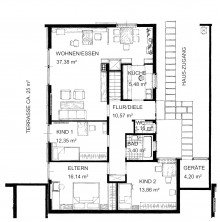31-Erdgescho�-ca-Ma�e Ger�umiger Bungalow (erweiterbar) auf park�hnlichem Grundst�ck