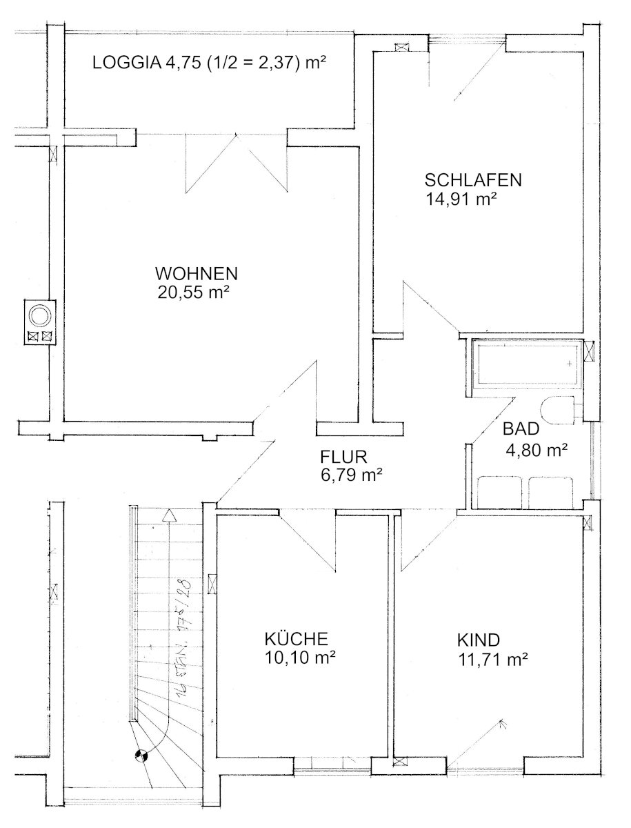 25-Plan-ca-Ma�e Etagenwohnung Waakirchen