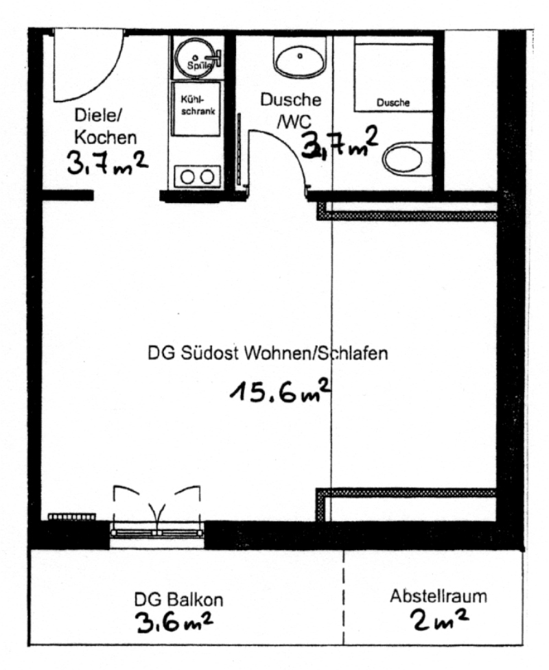 07-Grundriss-ca-Masse Wohnung Bad T�lz