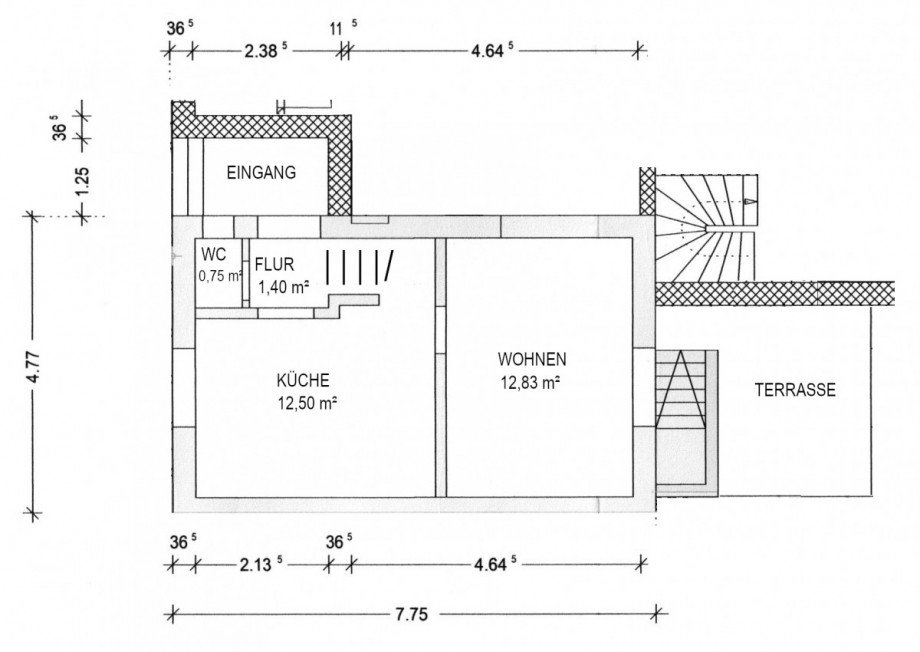 19-Erdgescho�-ca-Ma�e Reihenmittelhaus Bad T�lz